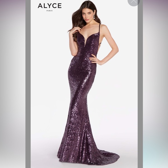 Alyce Paris 60032 Sequin Prom Dress Chameleon 2 - Picture 2 of 14